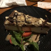 Vegan cheesecake at Bukit Cafe in Pecatu