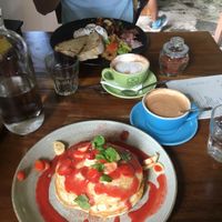 Gigantic Vegan Banana pancakes for 65k++ at Bukit Cafe in Pecatu