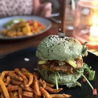 Tempeh burger  at Bukit Cafe in Pecatu
