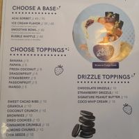 Menu at Acai Queen - Gootama in Ubud