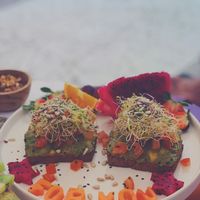Avocado toast with sprouts at Acai Queen - Gootama in Ubud