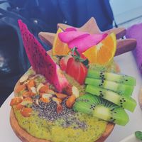 Green smoothie bowl at Acai Queen - Gootama in Ubud