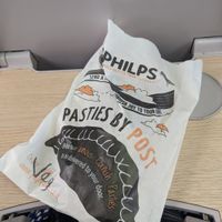 Vegan pasty at Philp's Famous Pasties in Hayle