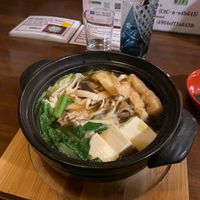 The mushroom hot pot - highly recommend! This was huge! at Itoya in Matsumoto