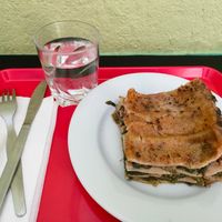 Lasaña vegana at La Alegria de la Huerta in Madrid