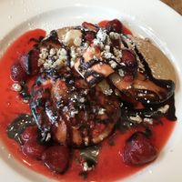 Raspberry pancakes @ Loudons, Edinburgh  at Loudons Cafe and Bakery - Fountainbridge in Edinburgh