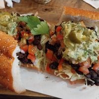 Mexicano sandwich (bigger than it looks). at El Gringo y la Gorda  in Latacunga