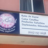 look for this second floor sign, the restaurant is underneath at Soy Salud in Guerrero Negro