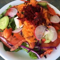 great salad and they have an olive oil-based salad dressing on the side that is great  at Soy Salud in Guerrero Negro