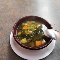 Freshly cooked soup at Soy Salud in Guerrero Negro