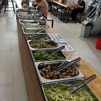 The self service vegan buffet   at BoDe Chay in Phu Quoc