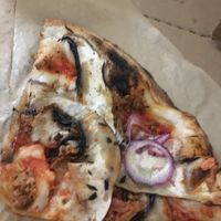 Best vegan pizza ever  at Bare Knuckle Pizza in Oakland