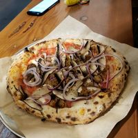 Non vegan Roman. Ok sauce, soggy crust, bland overall flavor.  at Bare Knuckle Pizza in Oakland