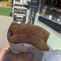 Hazelnut crepe. Yum! at Charlie Brown's Crepes - Food Trailer in Wanaka