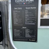 Menu  at Charlie Brown's Crepes - Food Trailer in Wanaka