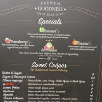 Current vegan options at Charlie Brown's Crepes - Food Trailer in Wanaka