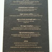 Breakfast Menu ~ April 2018 at The Kitchen in Nelson