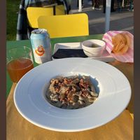 Polenta with mushrooms   at OH Ficomaeco in Brescia