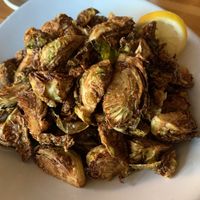Roasted Brussels  at Cocina de La Sirena in Lubbock
