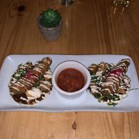 Vegan Fried Avocado Tostadas  at Cocina de La Sirena in Lubbock