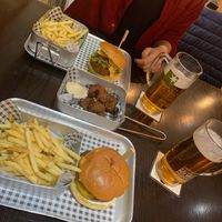 California burger (both) plus seitan tenders at Happy Friday Kitchen  in Oxford