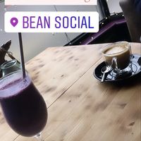 Smoothie and coffee at Bean Social in Durham