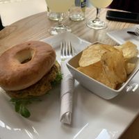 Vegan madras burger  at Bean Social in Durham