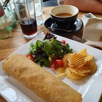 Falafel and chutney wrap at Bean Social in Durham