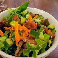 Apothecary market salad at Santa Fe Oxygen and Healing Bar Apothecary in Santa Fe