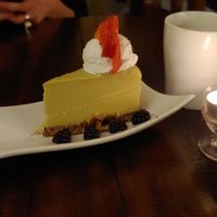 Vegan key lime pie! at Santa Fe Oxygen and Healing Bar Apothecary in Santa Fe
