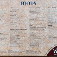 Menu at ViaVia in Yogyakarta