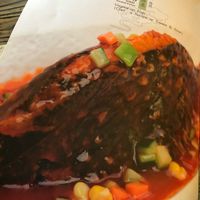 Menu fish at Elaine's in Beijing