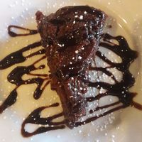 Vegan chocolate and raspberry cake at Green Dragon in Wymondham