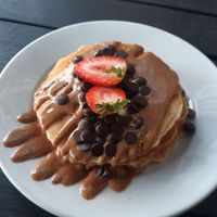 Almond butter, dark chocolate + strawberries at POG - Bachelor's Walk in Dublin