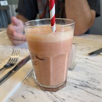 Strawberry blonde smoothie - not like a normal smoothie. It had ice cubes in it and was thin    at POG - Bachelor's Walk in Dublin