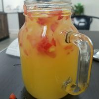 mango agua fresca at 5 Elementos in West Hollywood