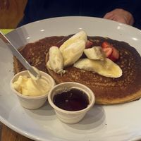 Sweet potato pancakes   at Sage Regenerative Kitchen in Pasadena