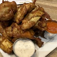 Fried artichoke hearts   at Sage Regenerative Kitchen in Pasadena