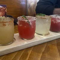 Margarita flight  at Sage Regenerative Kitchen in Pasadena