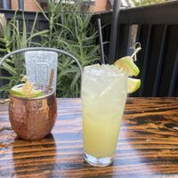 Moscow mule and ginger ale   at Sage Regenerative Kitchen in Pasadena