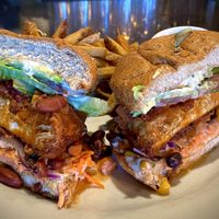 SPICY BUFFALO BURGER !   at Sage Regenerative Kitchen in Pasadena