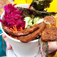 Super Broth with tempeh yumm at My Goodness in Cork