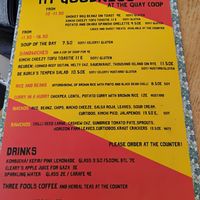 Menu at My Goodness in Cork
