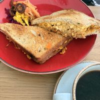 Kimchi cheese toastie  at My Goodness in Cork