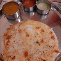 Onion tomatoes uttapam at Dosa Kitchen in Newcastle Upon Tyne