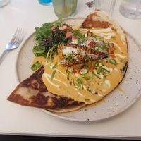 Quesadilla at Aujourd'hui Demain Cafe in Paris