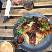 Weekend savoury pancakes (HIGHLY recommended) at Aujourd'hui Demain Cafe in Paris