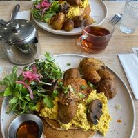 Breakfast pancakes - weekend special at Aujourd'hui Demain Cafe in Paris