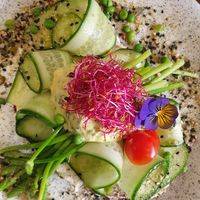 Wild asparagus sandwich at Aujourd'hui Demain Cafe in Paris