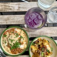 Mac‘n Cheese & Crispy Cauliflower   at Aujourd'hui Demain Cafe in Paris